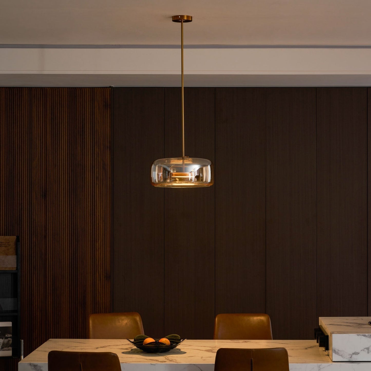 Orionth | Geometrische Sculpturale Handgeblazen Glazen Bol Hanglamp