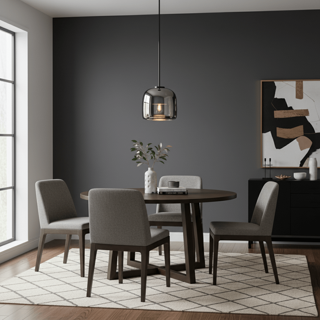Orionth | Geometrische Sculpturale Handgeblazen Glazen Bol Hanglamp
