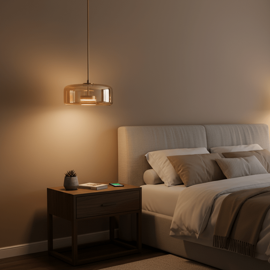 Orionth | Geometrische Sculpturale Handgeblazen Glazen Bol Hanglamp