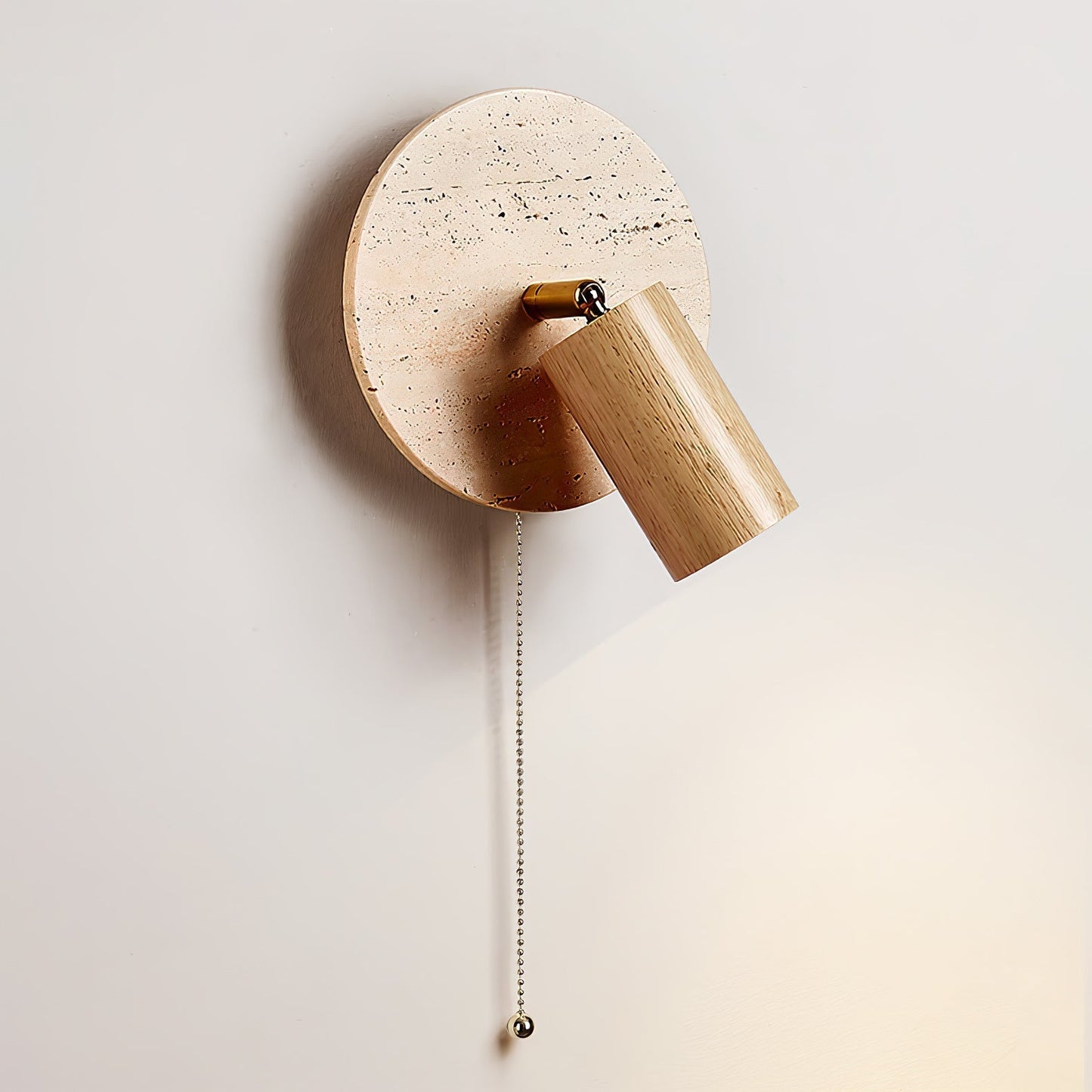 Luvidore | Sculpturale Geometrische Travertin Schijf Hanglamp Wandlamp