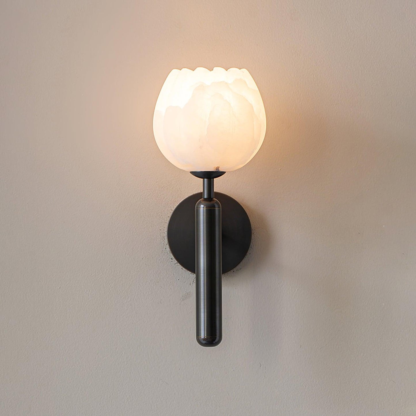 Lyhose | Botanische Alabaster Steen Bloem Sculptuur Wandlamp