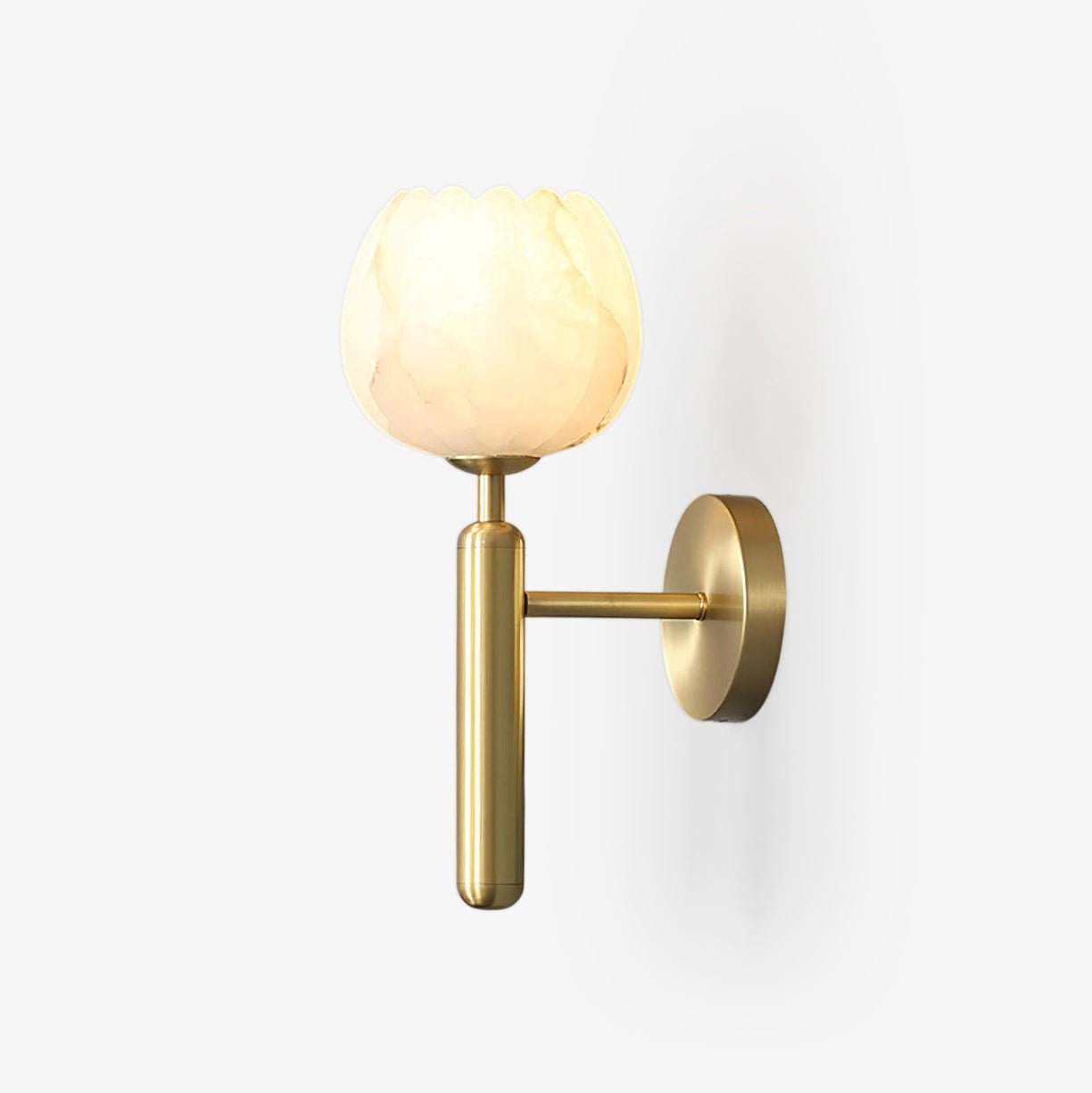 Lyhose | Botanische Alabaster Steen Bloem Sculptuur Wandlamp