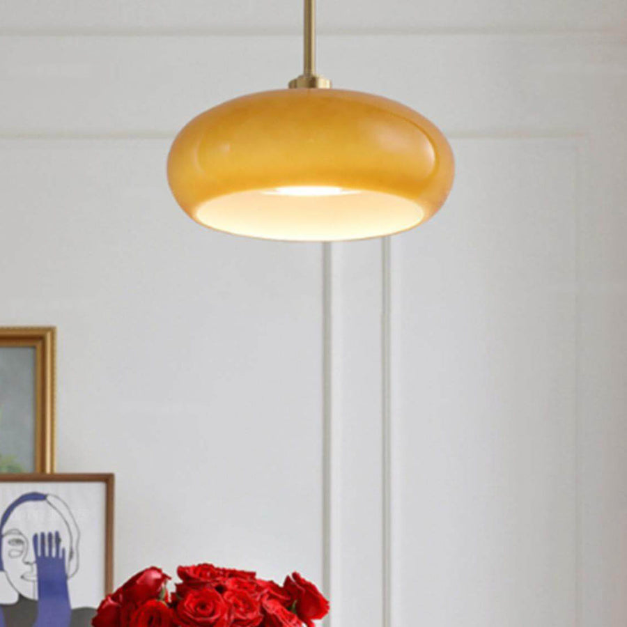 Vitrea | Retro Glanzende Koepel Semi Flush Plafondlamp
