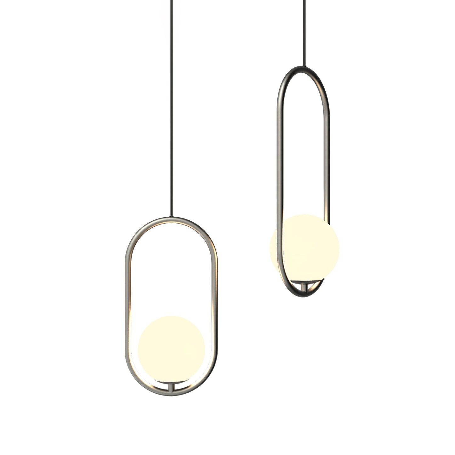 Belvadiro | Minimalistische bolvormige glazen hanglamp