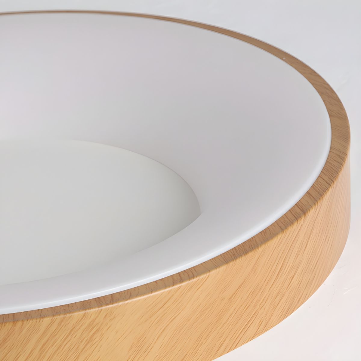 Lythara | Noordse Houten Inbouw Circulaire LED Plafondlamp