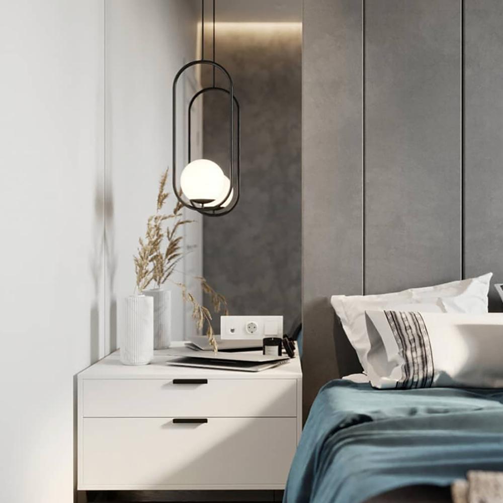 Belvadiro | Minimalistische bolvormige glazen hanglamp
