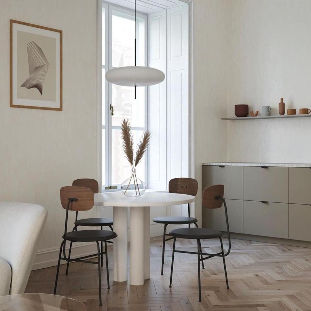 Belthorim | Opalescente Schijf Silhouet Minimalistische Hanglamp