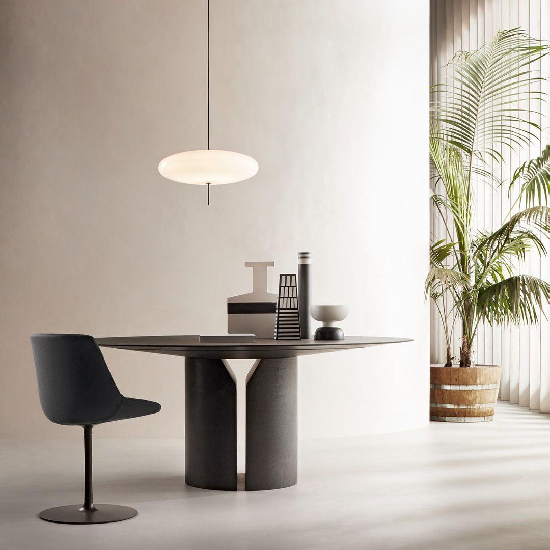 Belthorim | Opalescente Schijf Silhouet Minimalistische Hanglamp