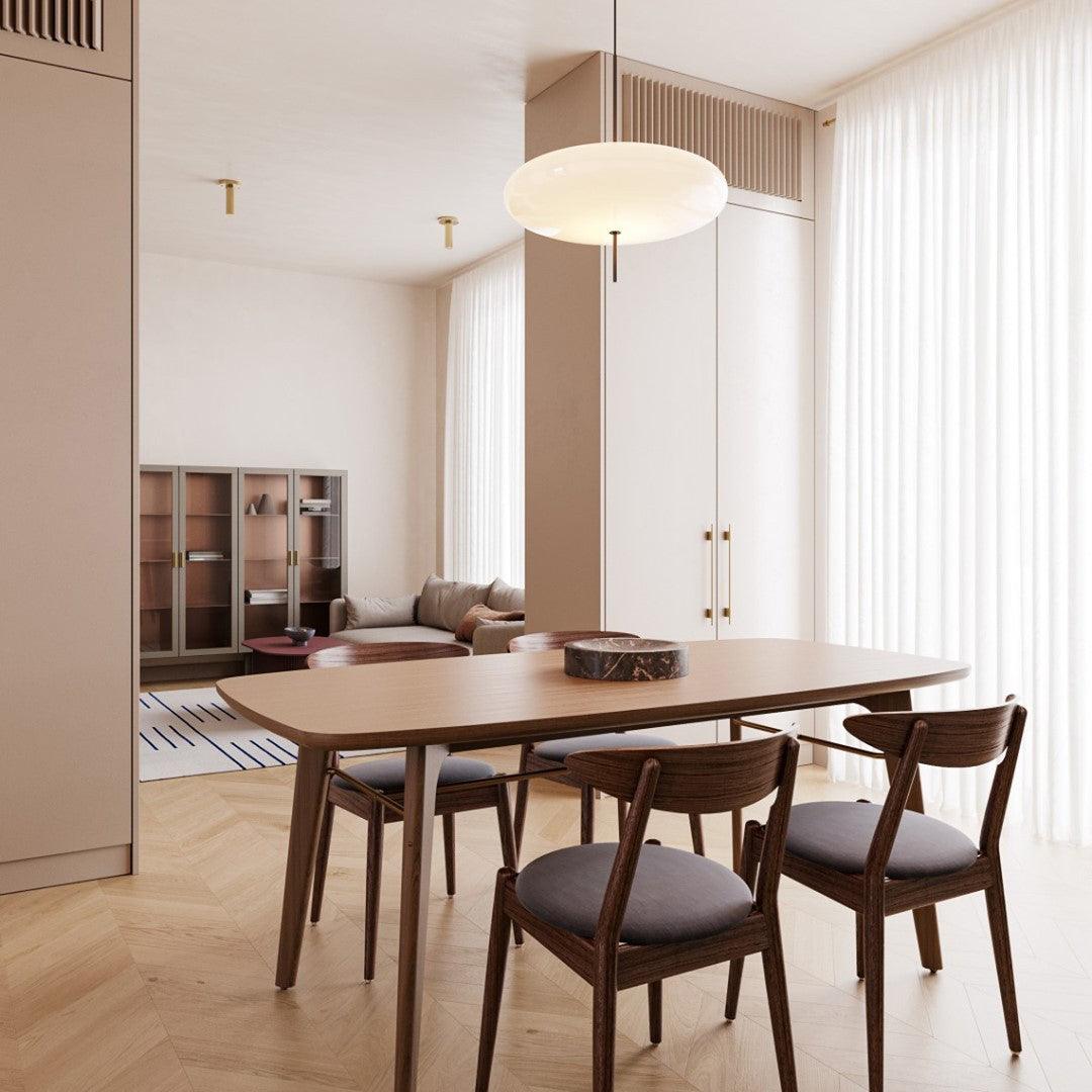 Belthorim | Opalescente Schijf Silhouet Minimalistische Hanglamp
