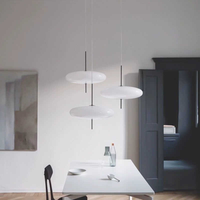 Belthorim | Opalescente Schijf Silhouet Minimalistische Hanglamp