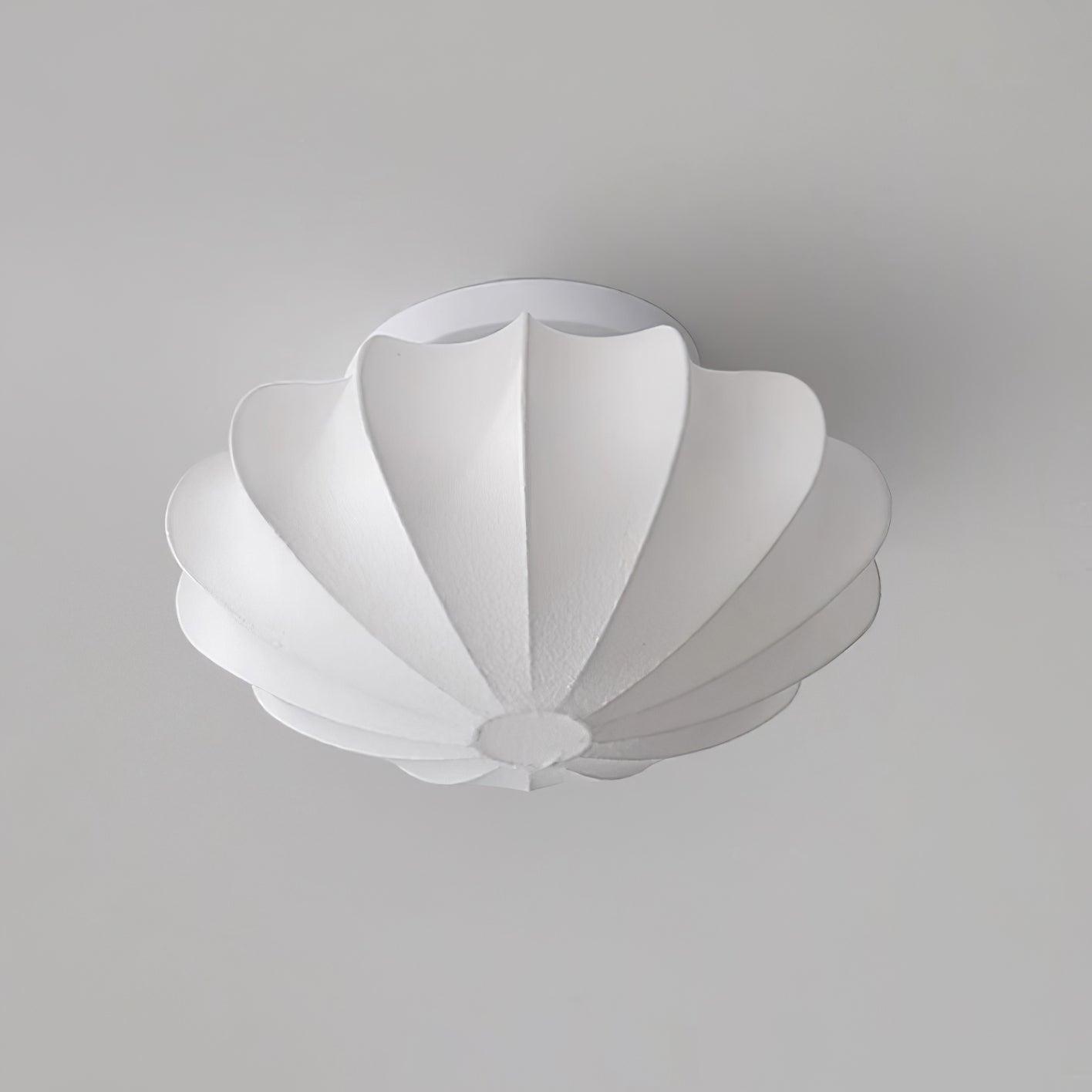 Korisand | Mid-century geometrische sculpturale zijden mesh plafondlamp