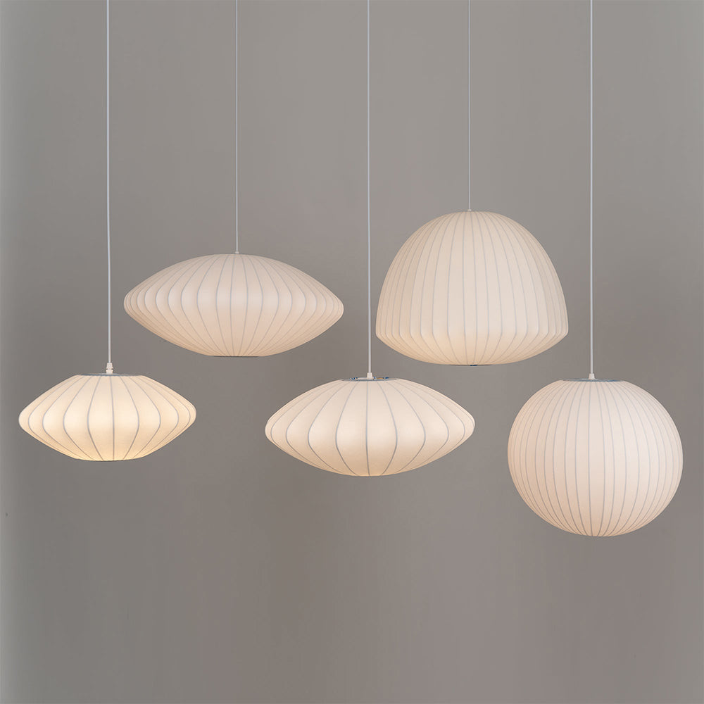 Vela | Midden Eeuw Ribbel Witte Lantaarn Plafondlamp