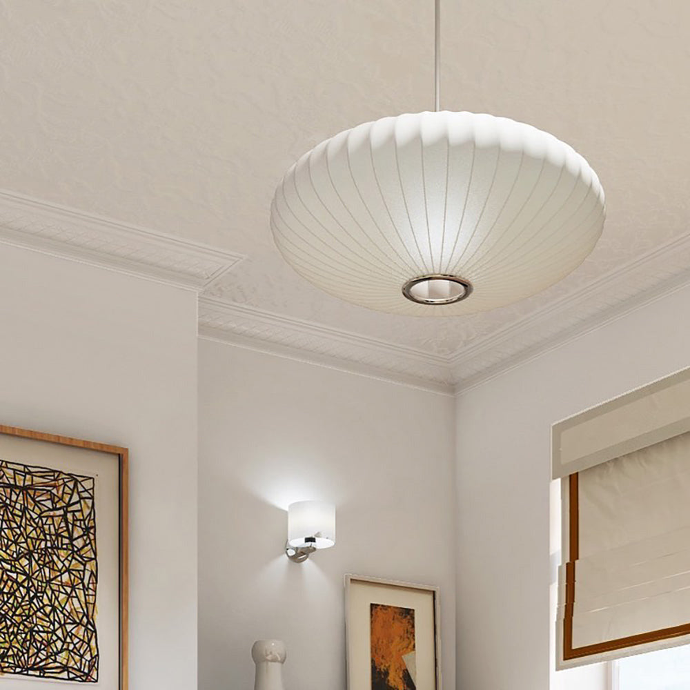 Vela | Midden Eeuw Ribbel Witte Lantaarn Plafondlamp