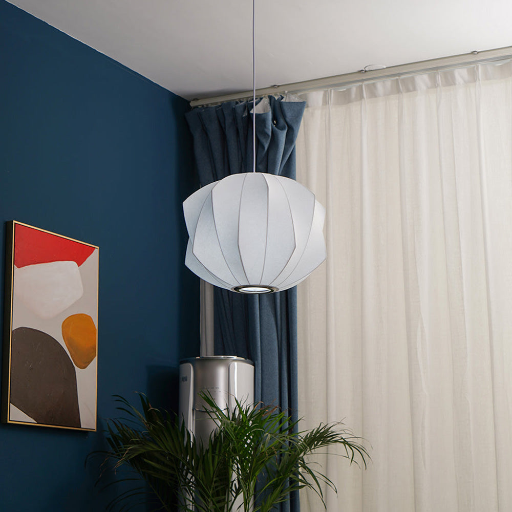 Vela | Midden Eeuw Ribbel Witte Lantaarn Plafondlamp
