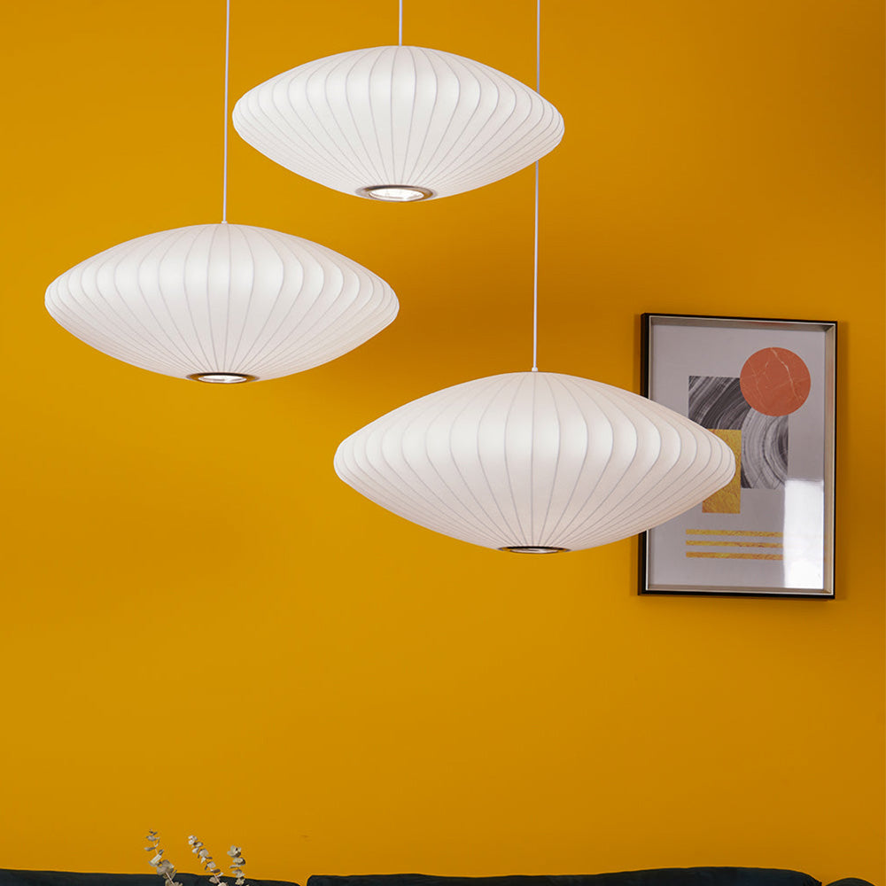Vela | Midden Eeuw Ribbel Witte Lantaarn Plafondlamp