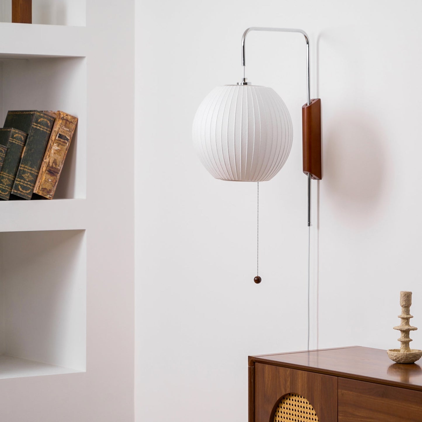 Kyntaroc | Retro Geribbelde Silhouet Zwevende Bol Wandlamp