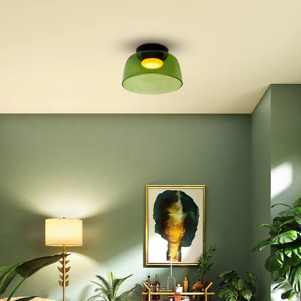 Nebula | Moderne Laagglanzende Glazen Koepel Plafondlamp