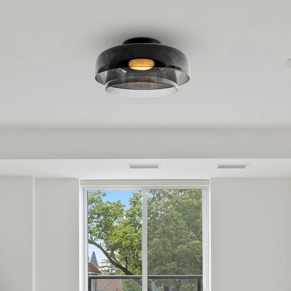 Nebula | Moderne Laagglanzende Glazen Koepel Plafondlamp