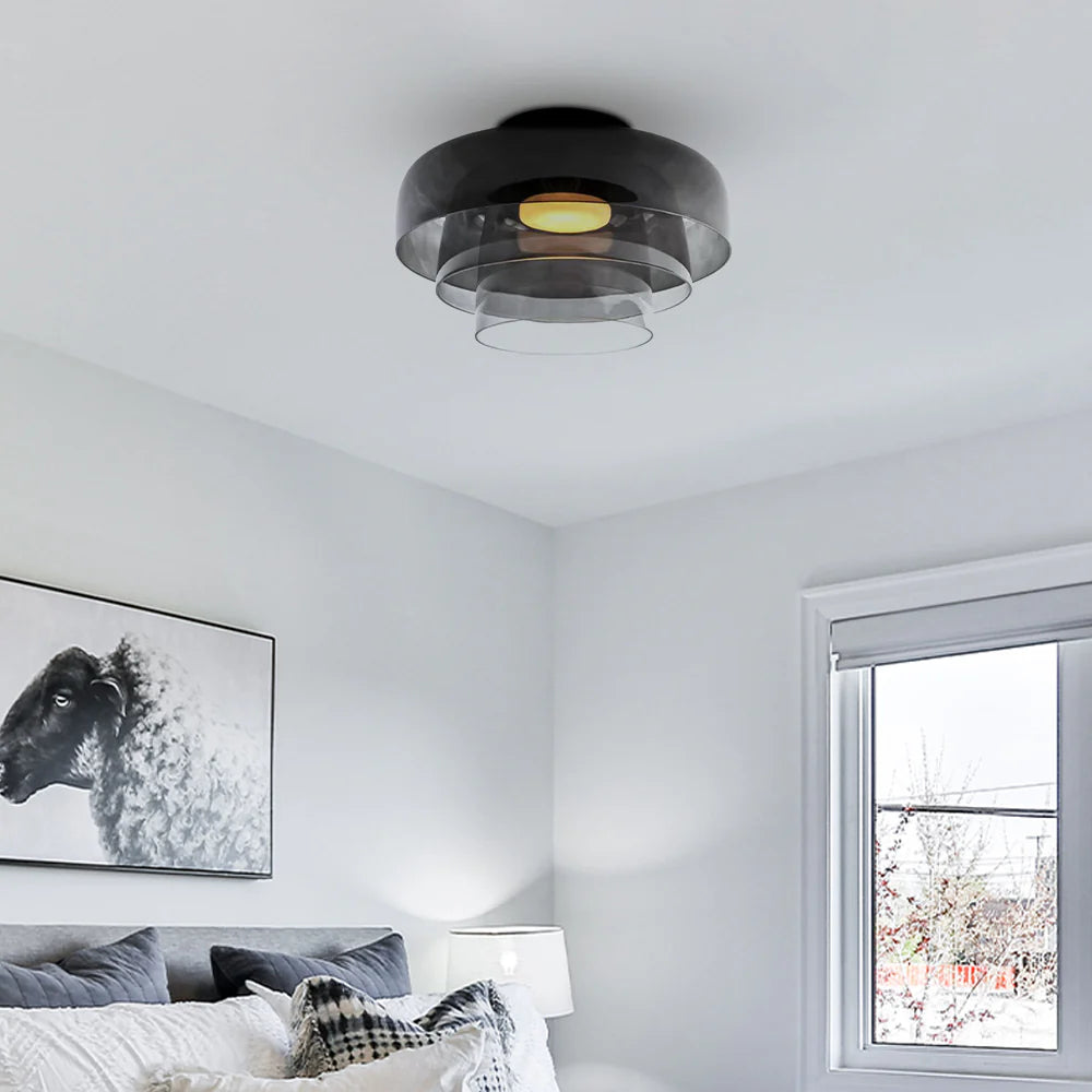 Nebula | Moderne Laagglanzende Glazen Koepel Plafondlamp