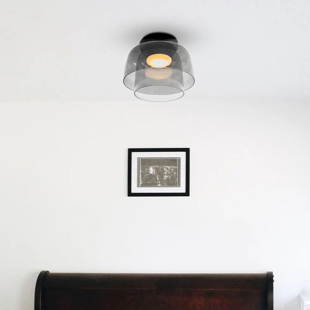 Nebula | Moderne Laagglanzende Glazen Koepel Plafondlamp