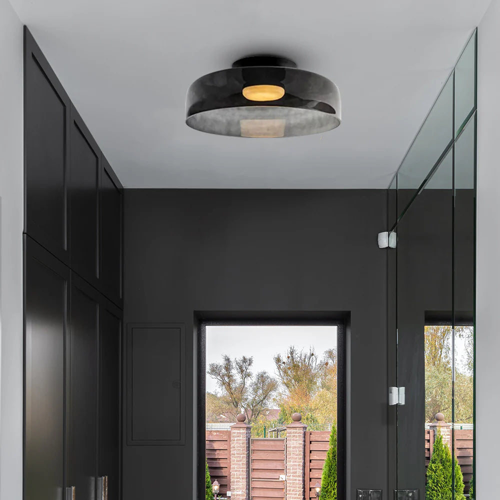 Nebula | Moderne Laagglanzende Glazen Koepel Plafondlamp