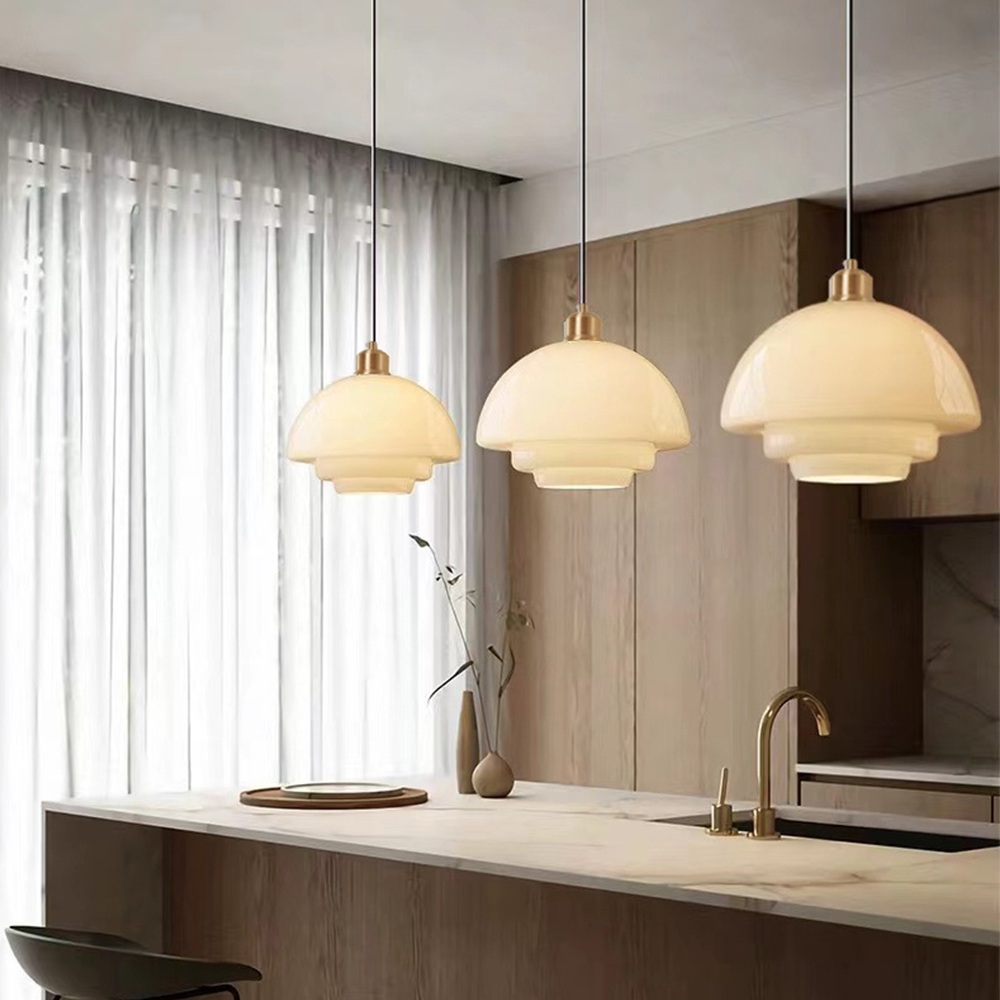 Vellum | Nordic Laag Opaque Glas Hanglamp