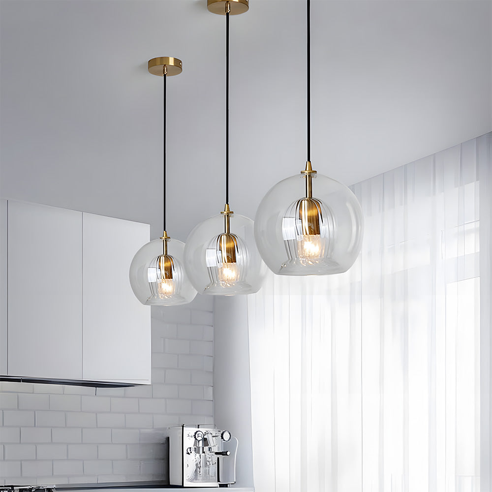 Orbia | Hedendaagse Geribbelde Globe Hanglamp