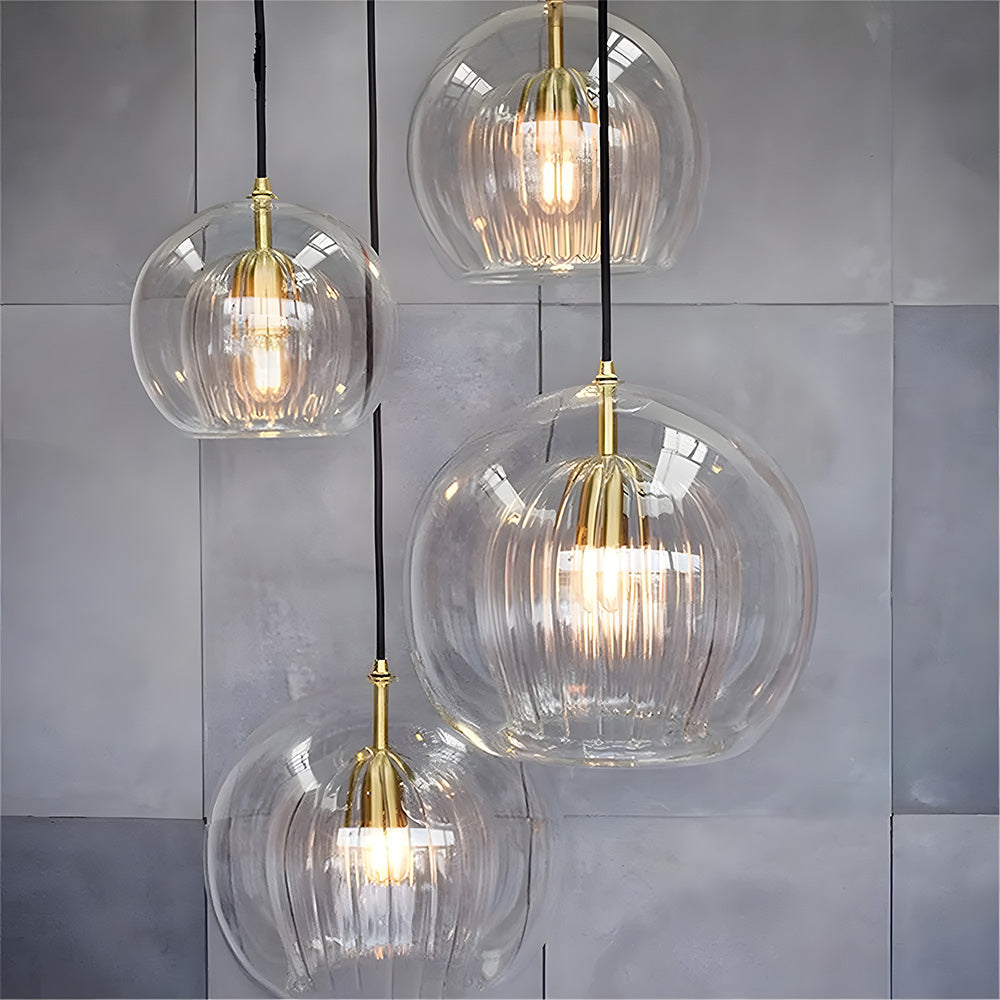 Orbia | Hedendaagse Geribbelde Globe Hanglamp