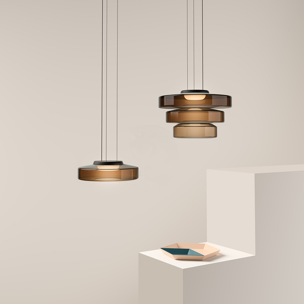 Ambera | Strakke Translucente Laagglas Hanglamp