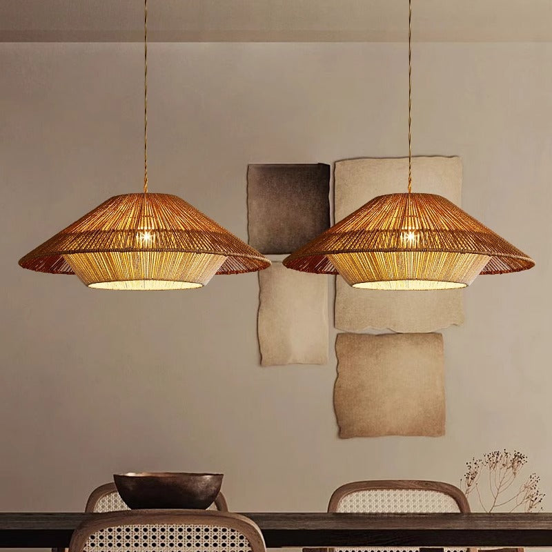 Textura | Rustieke Geweven Bamboe Koepel Hanglamp