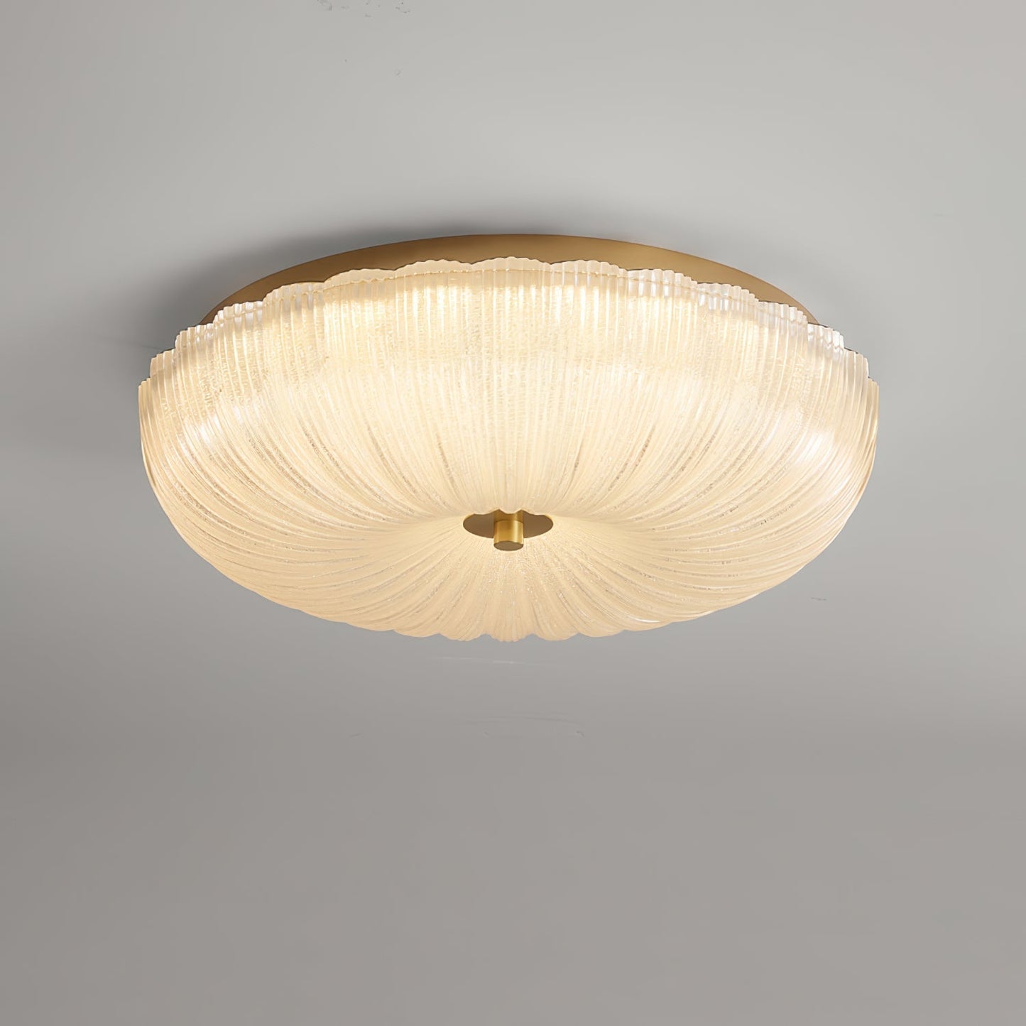 Kendrovia | Noordse Geribbelde Glanzende Glazen Plafondlamp