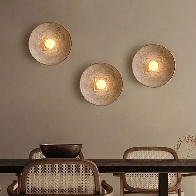 Yugen | Minimalistische Japanse Stijl Textuur Kom Wandlamp