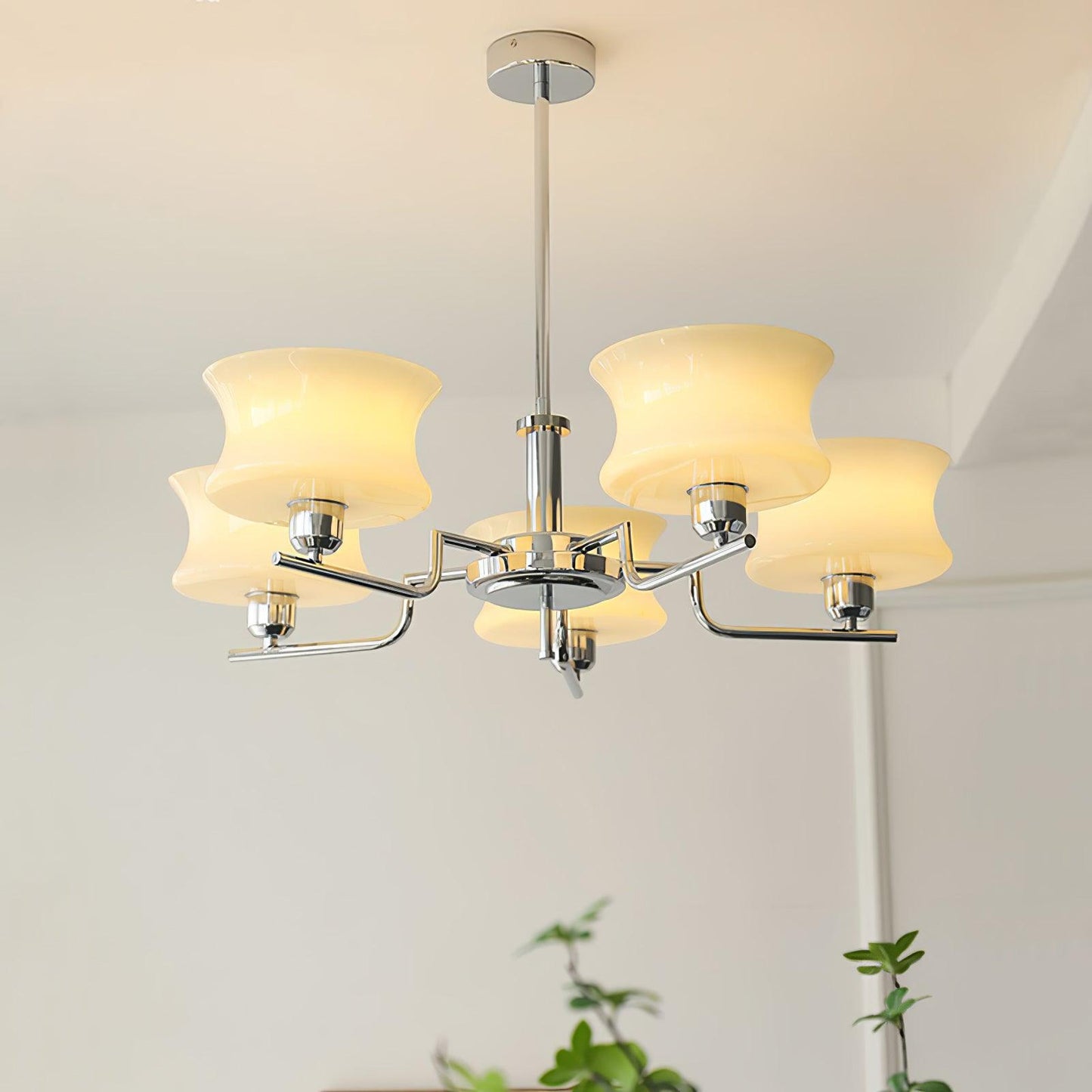 Kendroma | Antiek geïnspireerde gebogen bolvormige glazen plafondlamp