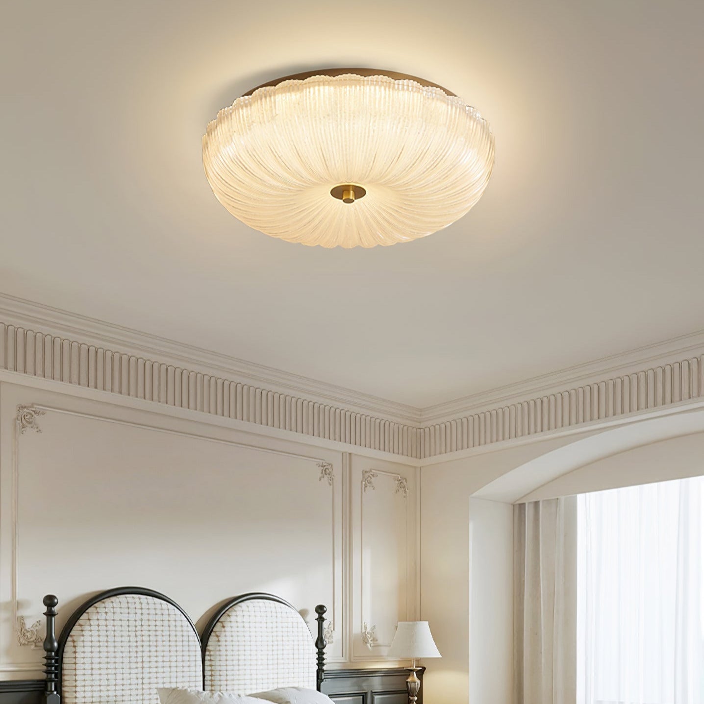Halo | Elegante Textuur Golfglas Plafondlamp