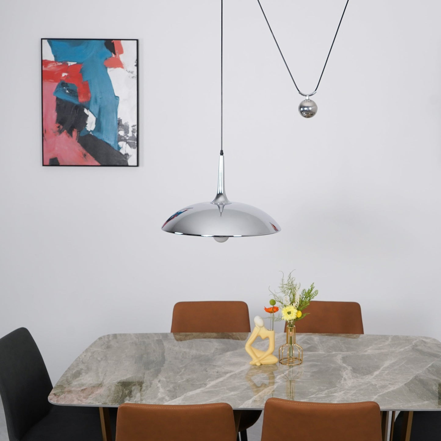 Zandorox | Koepel mid-century contragewicht hanglamp