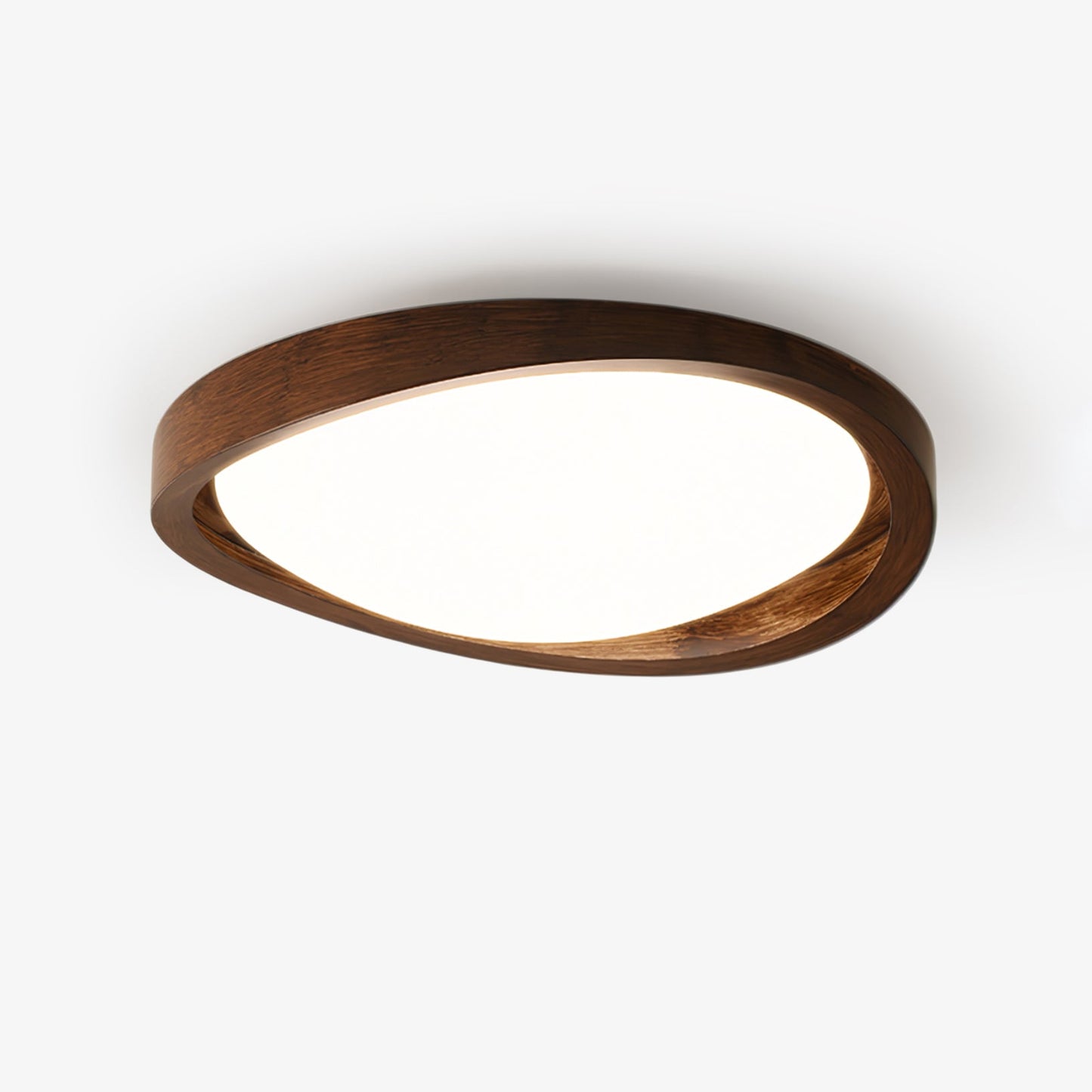 Kaelisyn | Organische Gebogen Houten Geometrische Silhouet Opbouw Plafondlamp