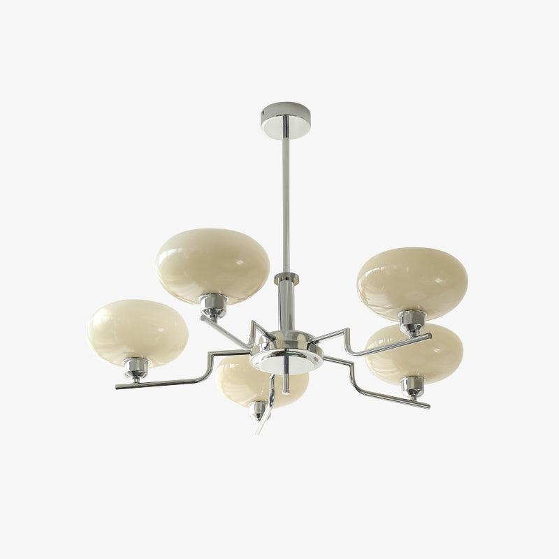Sythos | Sferische Glazen Globe Messing Frame Hemelse Kroonluchter