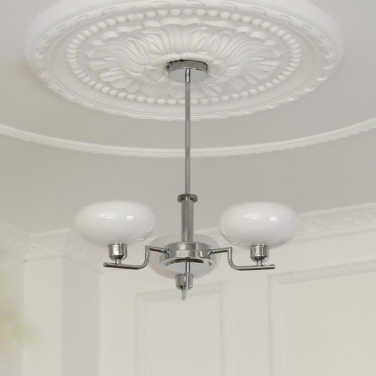 Sythos | Sferische Glazen Globe Messing Frame Hemelse Kroonluchter