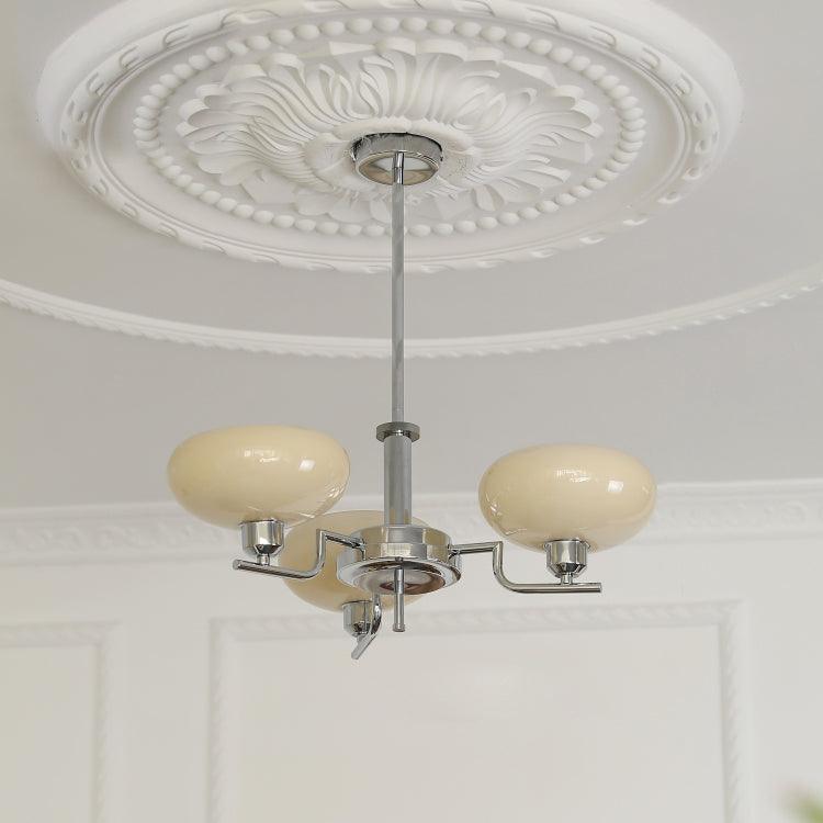 Sythos | Sferische Glazen Globe Messing Frame Hemelse Kroonluchter