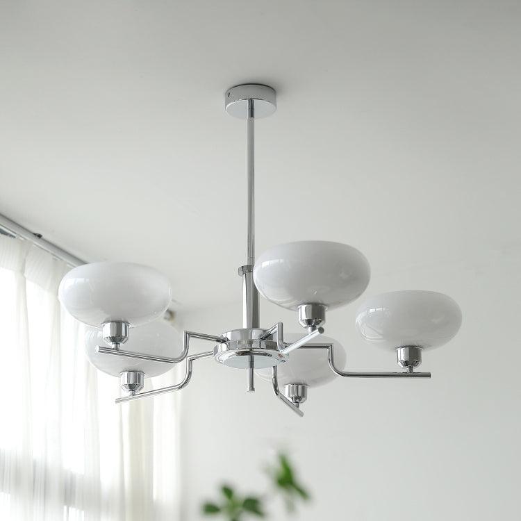 Sythos | Sferische Glazen Globe Messing Frame Hemelse Kroonluchter