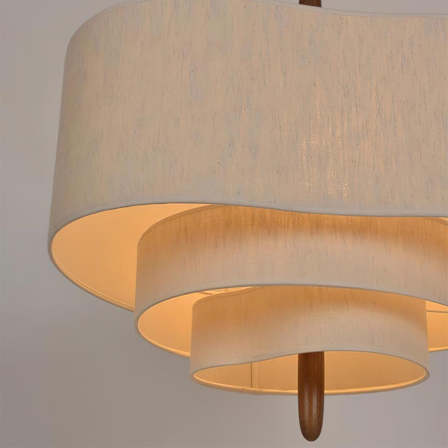 Elow | Moderne Scandi Geplooide Stof Drum Hanglamp