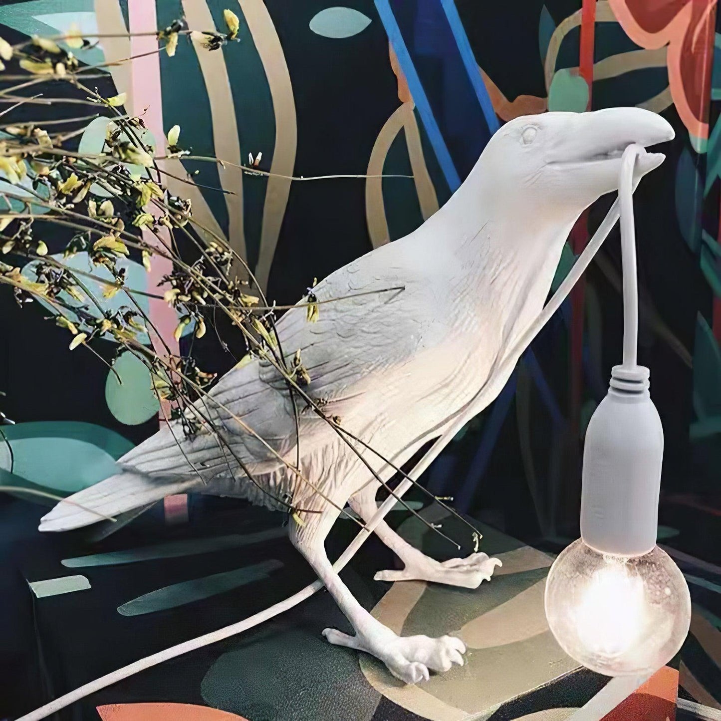 Bristhow | Gotische Sculpturale Vogel Raaf Tafellamp