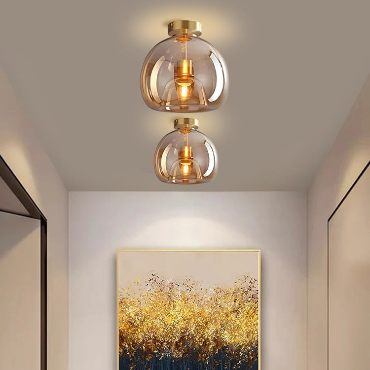 Fumea | Moderne Getinte Glazen Bol Plafondlamp