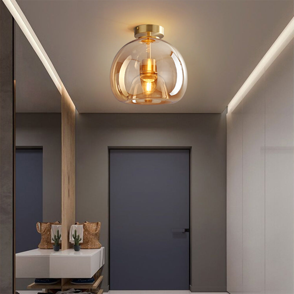 Fumea | Moderne Getinte Glazen Bol Plafondlamp