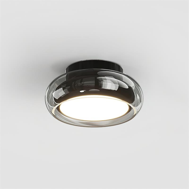 Mora | Luxe Cognac Glazen Flush Mount Plafondlamp