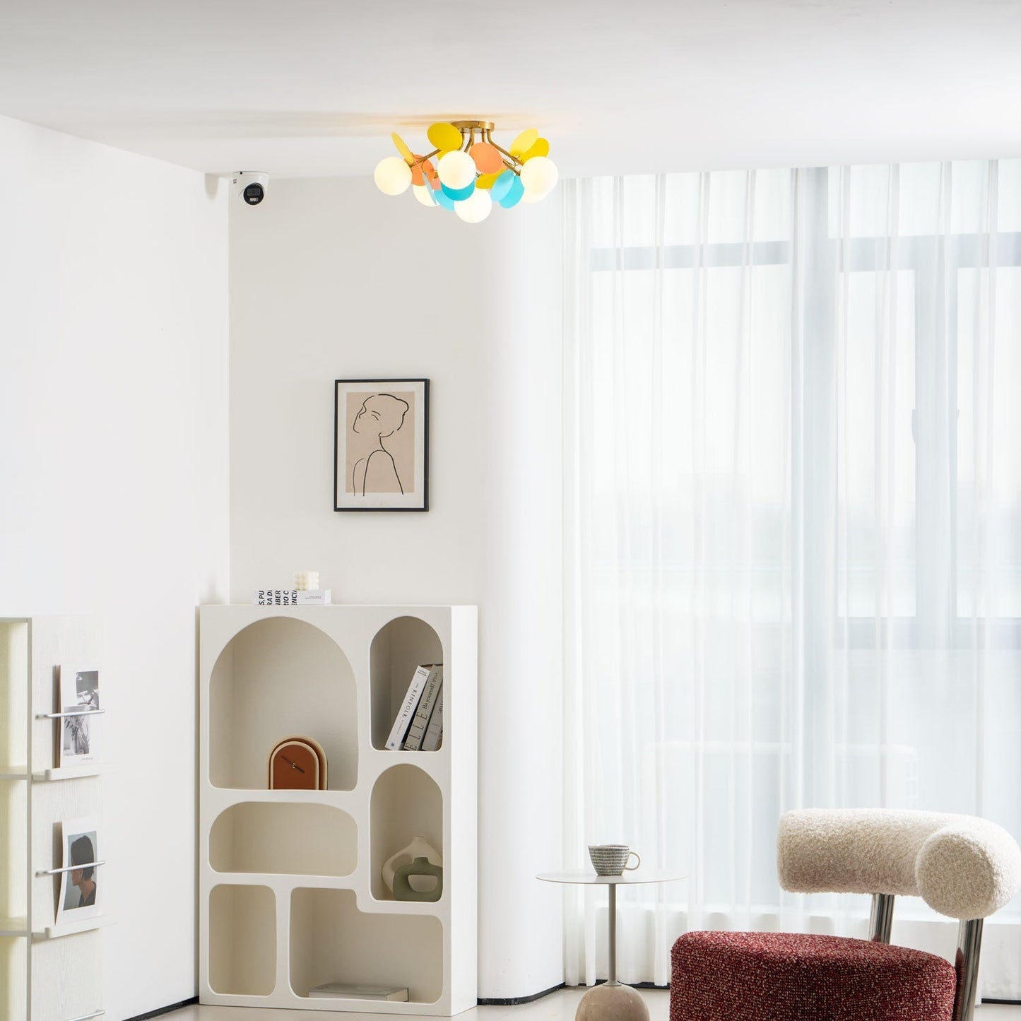 Kalythos | Sculpturale Geometrische Schijf Cluster Semi Opbouw Plafondlamp