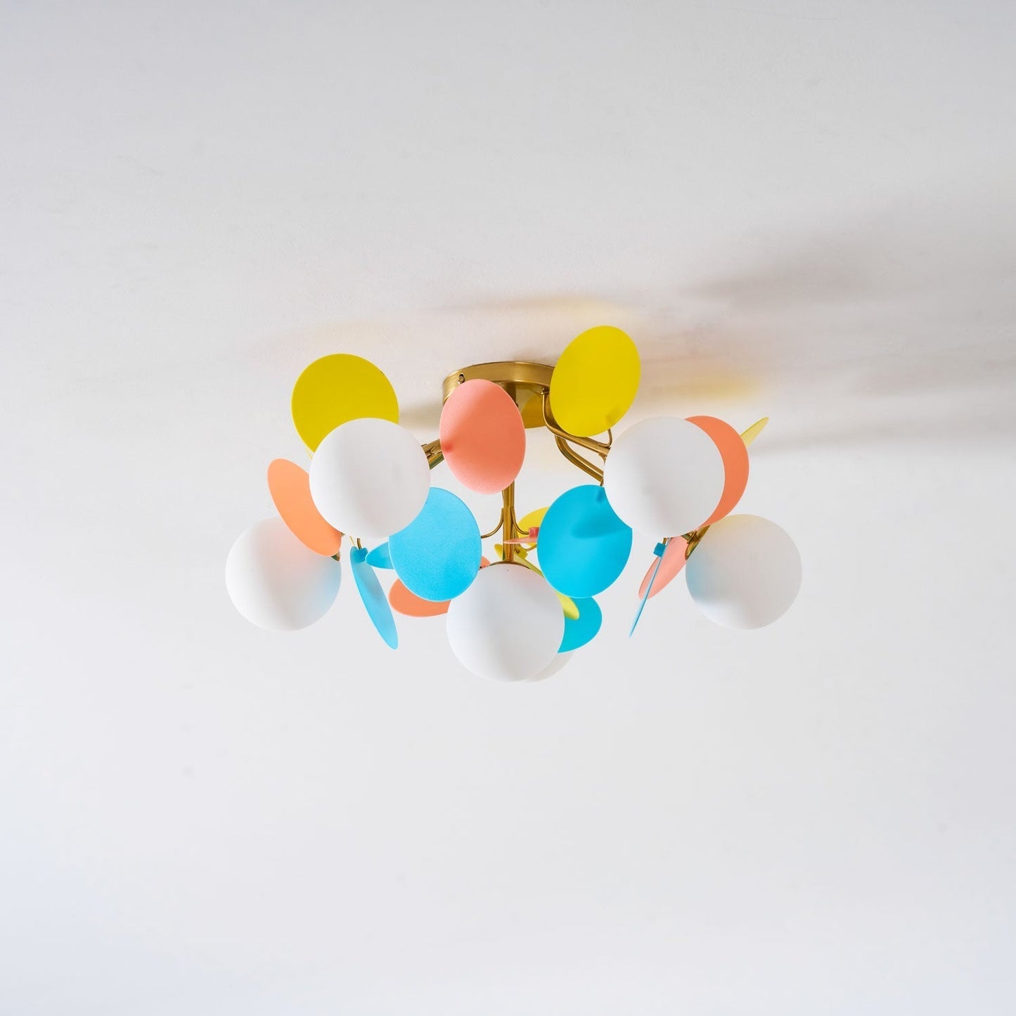 Kalythos | Sculpturale Geometrische Schijf Cluster Semi Opbouw Plafondlamp