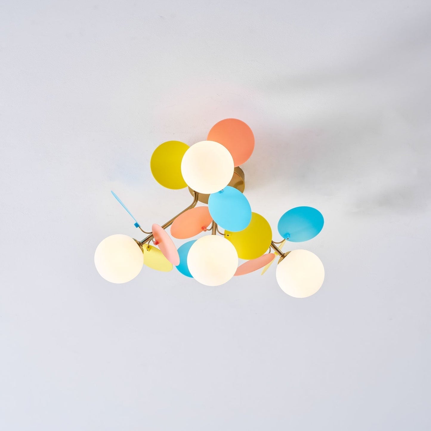 Kalythos | Sculpturale Geometrische Schijf Cluster Semi Opbouw Plafondlamp