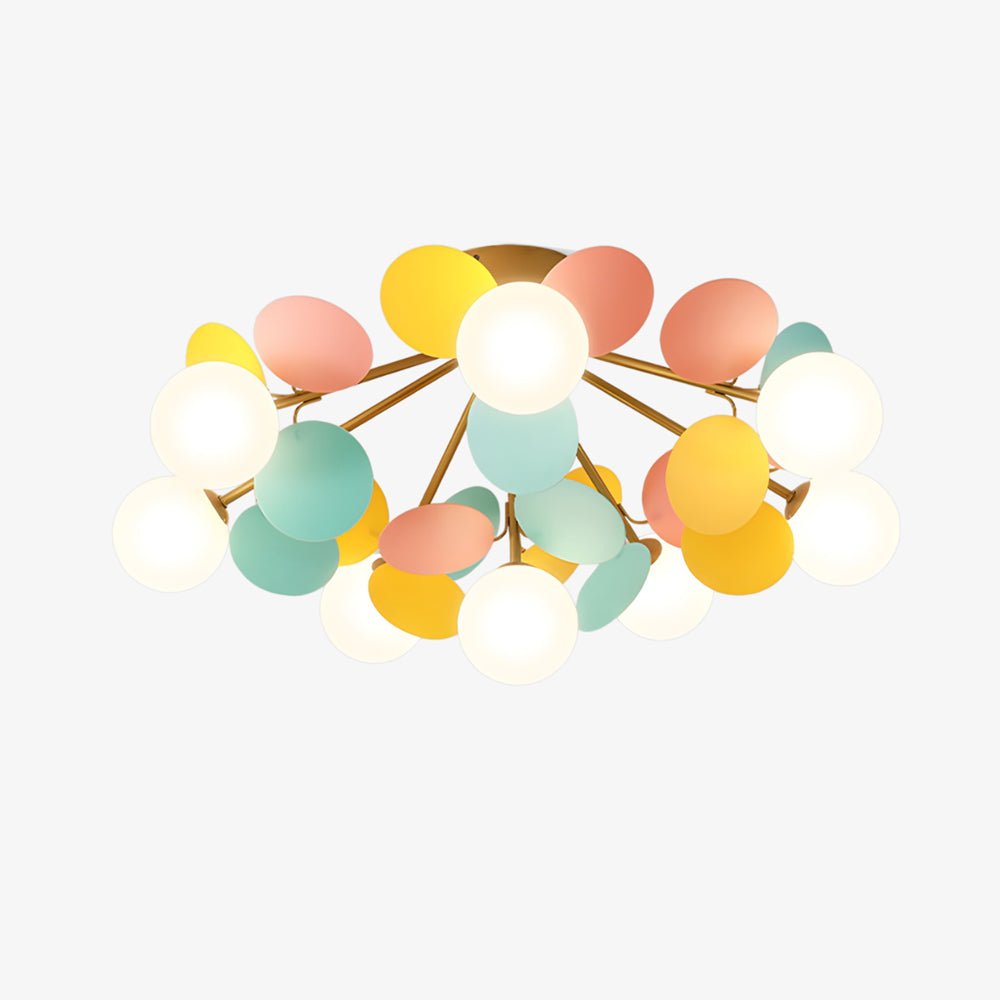 Kalythos | Sculpturale Geometrische Schijf Cluster Semi Opbouw Plafondlamp