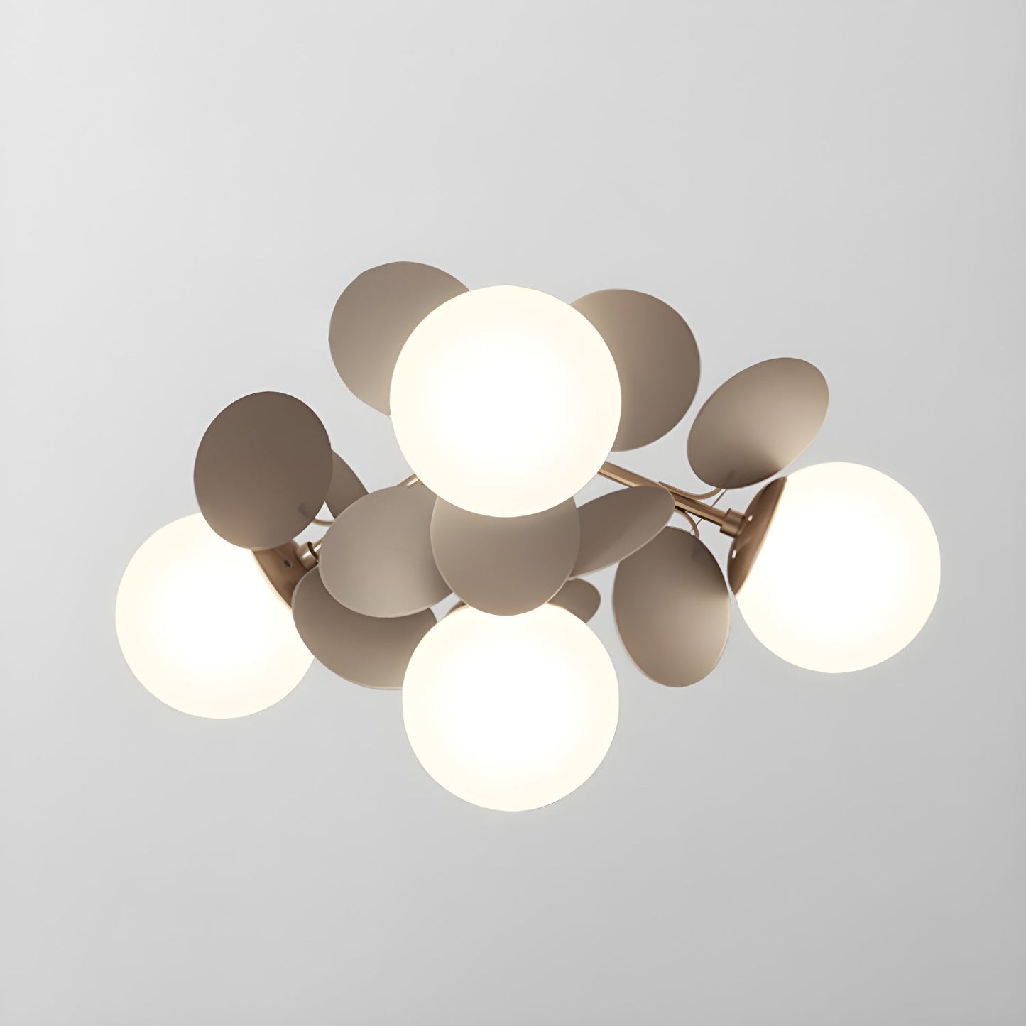 Kalythos | Sculpturale Geometrische Schijf Cluster Semi Opbouw Plafondlamp